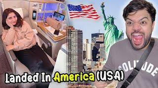 Landed In United States Of America  | Business Class Flight Surprise For Aroob 