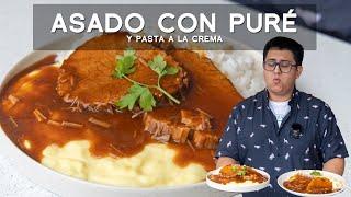 COMO PREPARAR ASADO CON PURÉ Y PASTA A LA CREMA | ALEXANDER QUESQUÉN | ACOMER.PE