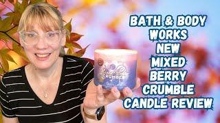 Bath & Body Works New Mixed Berry Crumble Candle Review