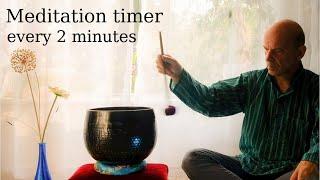 Meditation Timer Temple Bell sounds every 2 minutes for 30 minutes