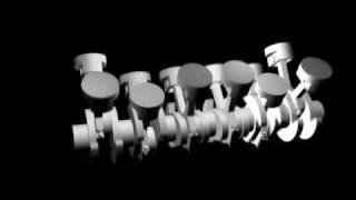 V type engine animation compilation