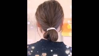 Supper Easy and Simple low messy bun/hair styles/Korean hair style for short medium hair tutorial