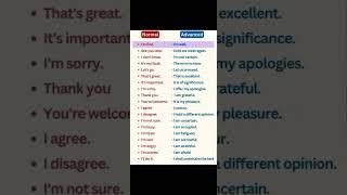 normal vs advanced english