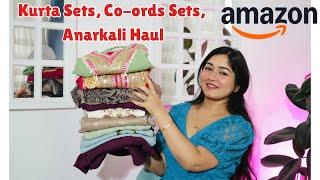 Amazon Heavy Designer Kurta Sets, Co-ords Sets Anarkali Suit Haul #amazon #haul #kurtaset