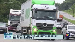 Aumenta movimento nas rodovias de SC com feriado prolongado