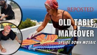 Transforming Trash Table into Treasure! Mosaic Table Makeover