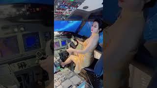 A Day in the Cockpit: Female Pilot Life in 2025️#airplane #pilot #female #youtubeshorts