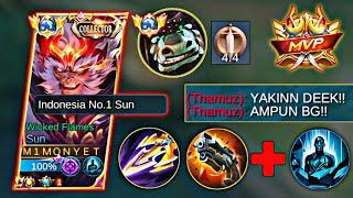 CARA SUN BIKIN THAMUZ NANGIS DI POJOKAN  | BUILD SUN TERKUAT 2024 | MOBILE LEGENDS