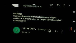 JKPSC 10+2 Lecturer  If Degree certificate is not available then what you have to do? JKPSC reply