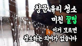 유리창 시멘트 백화제거 청소 꿀팁