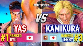 SF6  YAS (#1 Ranked Ryu) vs KAMIKURA (#3 Ranked Terry)  Street Fighter 6 High Level Gameplay