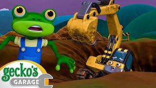 Excavator Rescue and Repair | Gecko the Mechanic | Vehicle Repair Cartoons | Buses, Trucks and Cars