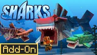 Survival Mode Just Got Harder! SHARKS ADDON for Minecraft Bedrock Edition?