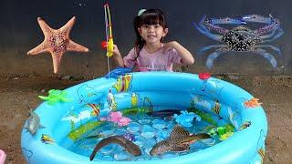 Fishing In Blue Pond Catfish, Turtle, Crab, Starfish, Tilapia, Koi, Nemo, Dory, Cork, Starfish, Crab