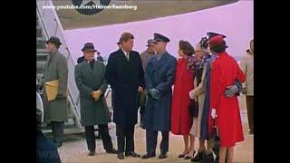 January 27, 1961 - President John F. Kennedy greets United States Air Force RB-47 pilots at AAFB