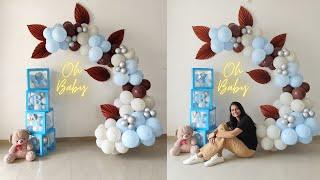 Baby Shower Decoration Ideas At Home ,Oh Baby Balloon Garland Tutorial