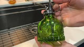 How I keep my Succulents Alive / Glass Plant Mister Vintage Spray Bottle with Top Pump review