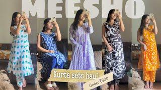 Huge Meesho Kurta sets haul under ₹900 | College/Office wear kurta sets haul #meeshofinds