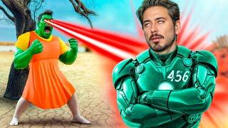 Superheroes vs Squid Game! RED HULK vs Doll by Woohoo Meow!