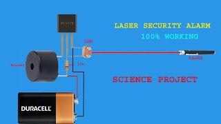 How to make Laser security alarm 100℅ Working selected science projects