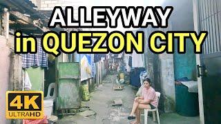 REAL WALK EXPERIENCE | Exploring Hidden Life Narrow Alley in Commonwealth Philippines [4K] 