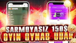 SARMOYASIZ 150$ KUNIGA DAXSHAT!! OYIN-OYNAB INTERNETDA PUL ISHLASH #TRONPAYU