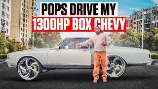 POPS DRIVE AND LOSS CONTROL OF MY 1300HP BOX CHEVY ZERO TRACTION