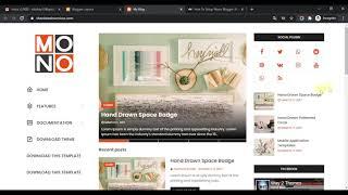 How To Setup Mono Blogger Template