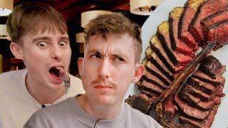 Two Brits try New York T-Bone steak for the first time!