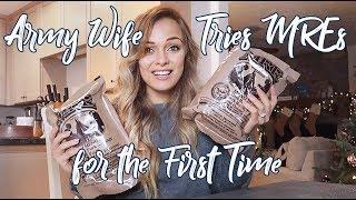 Army Wife Tries MREs for the First Time! (Am I A Mukbang YouTuber Now?)