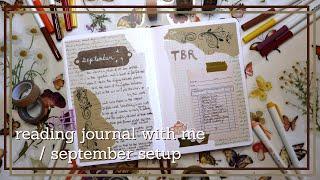 reading journal with me and september plan with me dark academia