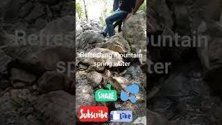 Refreshing mountain spring water 