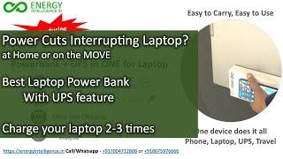 Laptop Power Bank and UPS - 65W+15W | Best Laptop Power Bank | Power Bank |