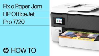 Fixing a Paper Jam | HP OfficeJet Pro 7720, 7730, 7740 Wide Format AIO Printers | HP