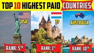 Top 10 Highest salary paid countries in the world | 10 countries with highest salary