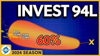 Invest 94L with higher chances of development. Threatens Virgin Islands, Bahamas and Turks & Icaicos