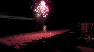 Fourth of July beach fireworks show on Marco Island, Florida 2013