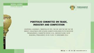 Portfolio Committee on Trade, Industry and Competition, 13 November 2024 (Refeed)