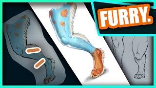 [ FURRY ART TUTORIAL ] Digitigrade legs are NOT hard! // HOW TO DRAW/PAINT FURRY LEGS // Digital art