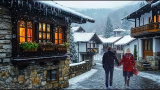 Beautiful Snowfall in Bansko, Bulgaria | Winter Magic in the Mountains