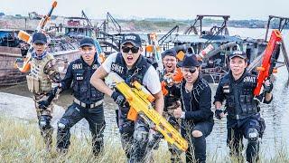 LTT Game Nerf War : Warriors SEAL X Nerf Guns Fight Criminal Group Black Man Restaurant Thief