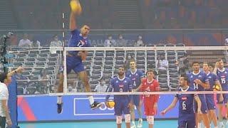 [Spike warm up]   Stephen Boyer(OP)  Team FRANCE    Men's Volleyball 2022