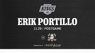 Goaltender Erik Portillo | 11.29 LA Kings Win over Anaheim Ducks