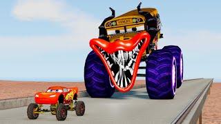 Epic Escape From Lightning McQueen Eater Monsters | McQueen VS McQueen | BeamNG.Drive #464