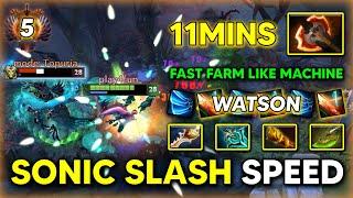 ULTRA SONIC SLASH SPEED CARRY By WatsonGOD Juggernaut 11Mins Battle Fury Item | 7.37e DOTA 2