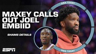 JOEL EMBIID LATE FOR EVERYTHING?!  Tyrese Maxey called him out in meeting, per Shams | NBA Today