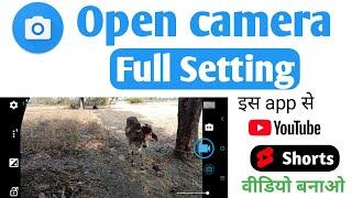 Open camera/Open Camera Video Settings/Open Camera Settings For Youtube