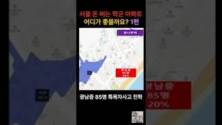 돈 버는 서울 학군 아파트 여러분이라면 어디를 선택하실건가요? 1편