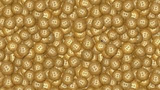 Gold Bitcoin Seamless Digital Paper Background Pattern