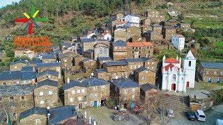 Piódão aerial view ️ The schist village -  Serra do Açor - 4K UltraHD